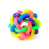 PetVogue, Kontted Chew Rubber Ball Toy with Bell for Puppies, Multi colour