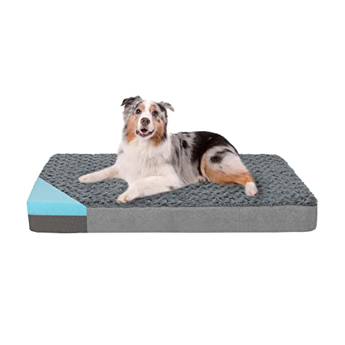 GOHOO PET Memory Foam Dog Bed with Cooling Gel, Orthopedic Joint