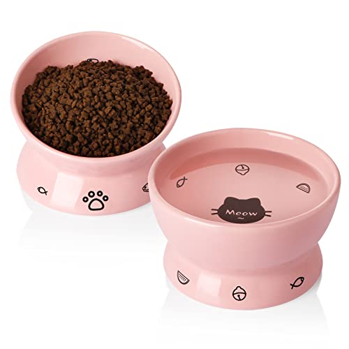 SWEEJAR Ceramic Dog Bowls, Dog Food Dish for Small Dogs and Cat