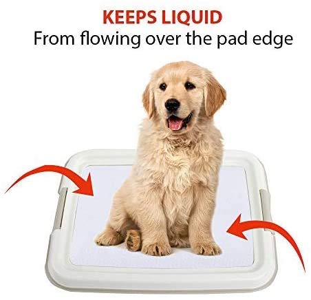 PetPrime Pet Dog Pee Pad Holder Puppy Training Pad Holder Tray Indoor Dog Potty Pee Pad Holder for Dogs Training Pad Holder for Small and Large Dog