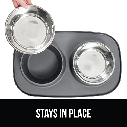 Gorilla Grip  Pet Bowls and Silicone Feeding Mat Set