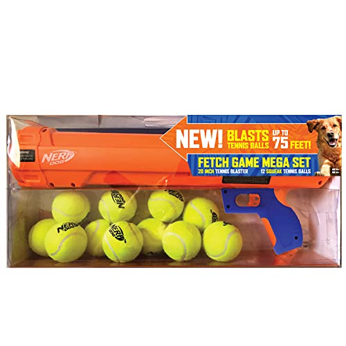 Nerf Elite 20 Blaster Dog Toy With 12 Tennis Balls