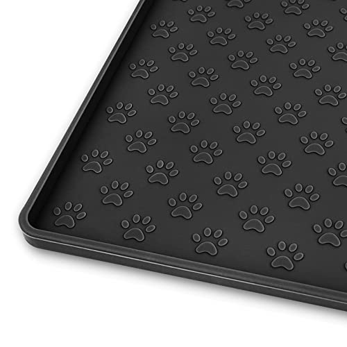 Ptlom Pet Placemat,Dogs Cats Silicone Feed Mats for Food and Water