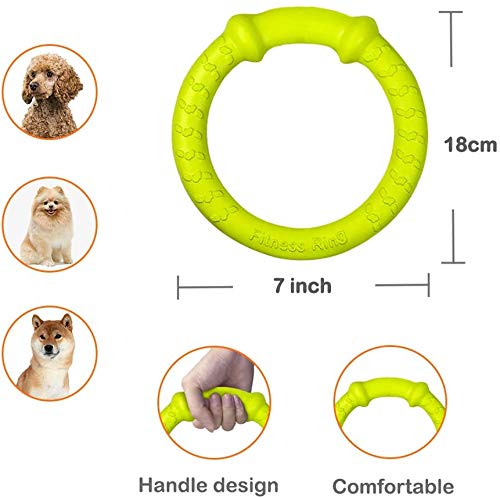 LaRoo Dog Training Ring for Floatable Outdoor Fitness Dog Flying Disc Dog  Tug Toy Interactive Dog Toys for Small Medium Large Dogs