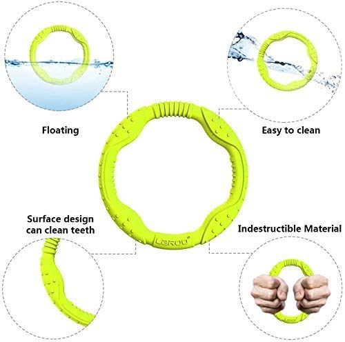 LaRoo Dog Training Ring for Floatable Outdoor Fitness Dog Flying Disc Dog  Tug Toy Interactive Dog Toys for Small Medium Large Dogs