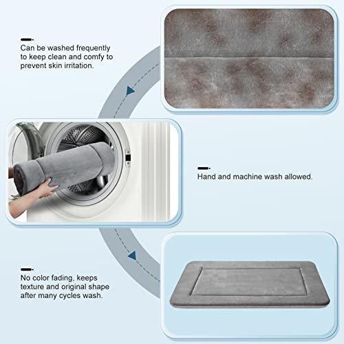  JoicyCo Large Dog Bed Crate Mat 42 in Washable Pet Beds Soft Dog  Mattress Non-Slip Kennel Mats,Grey L : Pet Supplies