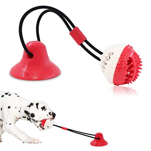 Dog Chew Toy - Dog Puzzle Treat Food Dispensing Ball Toys - Fixed Chew Toys  for Aggressive Chewers