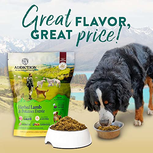 Addiction Raw Dehydrated Grain Free Dog Food Herbed Lamb