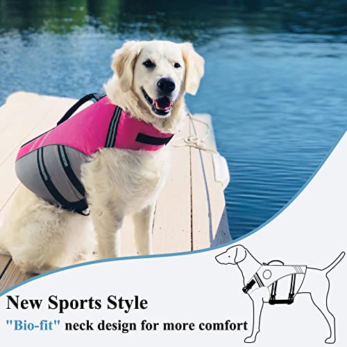 Vivaglory new sports style ripstop dog life hot sale jacket with superior buoyancy & rescue handle