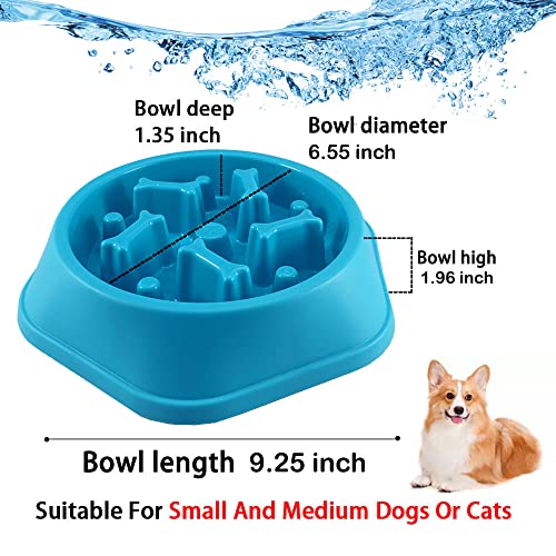 CAISHOW Slow Feeder Dog Bowl Anti Gulping Healthy Eating Interactive Bloat  Stop Fun Alternative Non Slip Dog Slow Food Feeding Pet Bowl Slow Eating