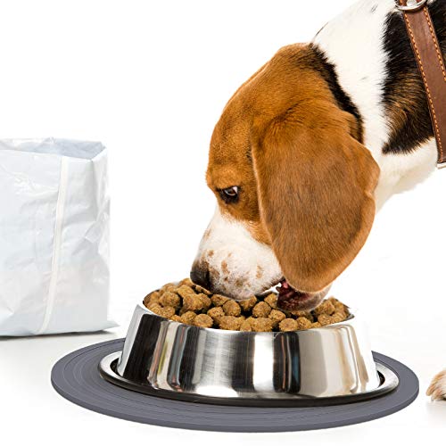 1/3 Pieces Silicone Pet Feeding Mat Round Mat Prevent Food and Water from  Overflowing