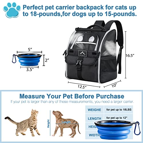 GoHimal Pet Carrier Backpack for Dogs and Cats,Puppies,Ventilated Design  Breathable Dog Carrier Backpack,Cat Bag for Hiking Travel Camping Outdoor