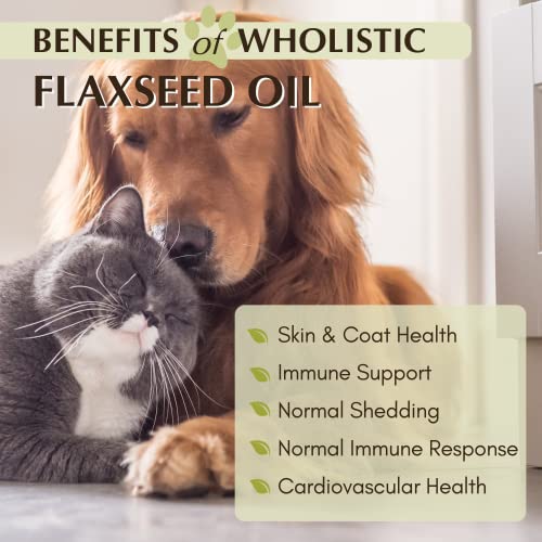 Wholistic Pet Flax Seed Oil - 16 oz jug