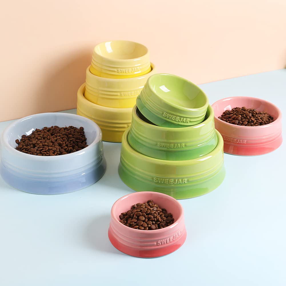 SWEEJAR Ceramic Dog Bowls, Dog Food Dish for Small Dogs and Cat