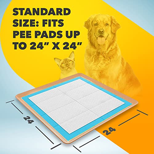 Skywin Dog Puppy Pad Holder Tray - No Spill Pee Pad Holder for Dogs - Pee  Pad Holder Works with Most Training Pads, Easy to Clean and Store (Beige) 