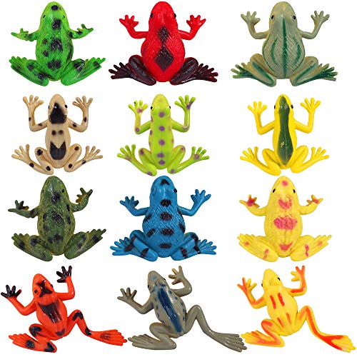 Mukum 16Pcs Plastic Frogs Toy Mini Vinyl Frogs Fun Rainforest Characte –  PETOLY