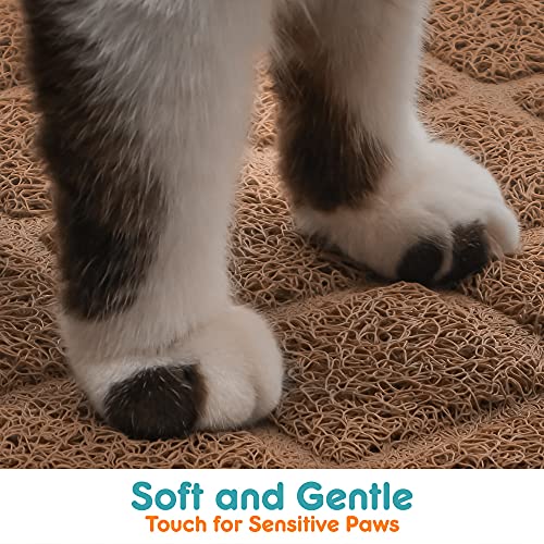 Cat Litter Mat Cat Litter Trapping Mat, Urine and Water Proof Material,  Scatter Control, Less Waste,Easier to Clean,Washable