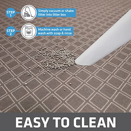 Drymate Jumbo Plush Cat Litter Trapping Mat, Contains Mess from Box for Cleaner Floors, Urine-Proof, Soft on Kitty Paws -Absorbe