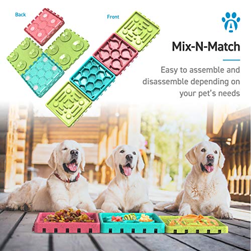 Any Pet - Slow Feeding Mat, Tray, Slow Feeder Dog Bowls, Food Mat for Dog,  Dog Lick Pad Anxiety Relief Feeding Mat with Suction