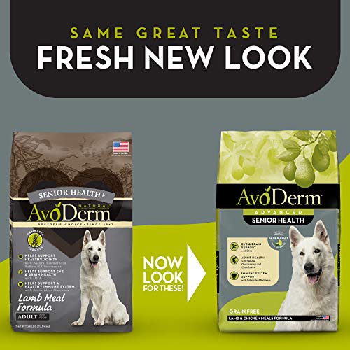 AvoDerm Natural Senior Health Grain Free Lamb Meal Dry Dog Food