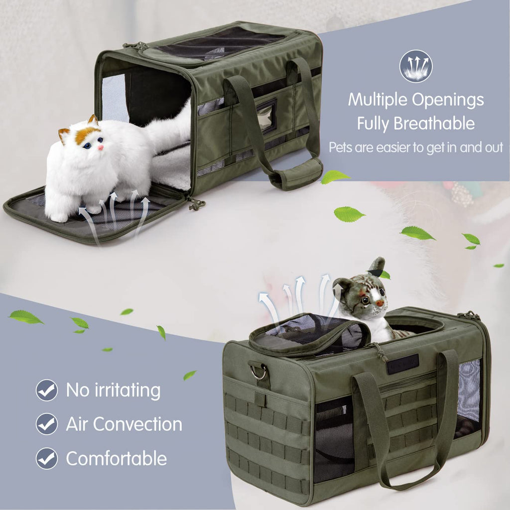 VEAGIA Cat Carrier,Pet Carrier,Cat Carriers for Medium Cats Under