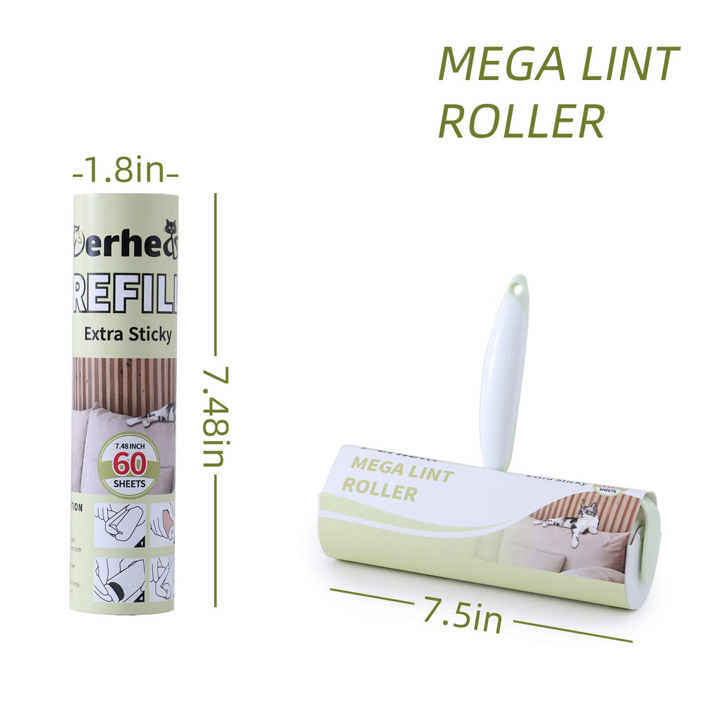 Lint Remover Roller for Clothes 1 Lint Roller 60 Sheet and 3 Refills