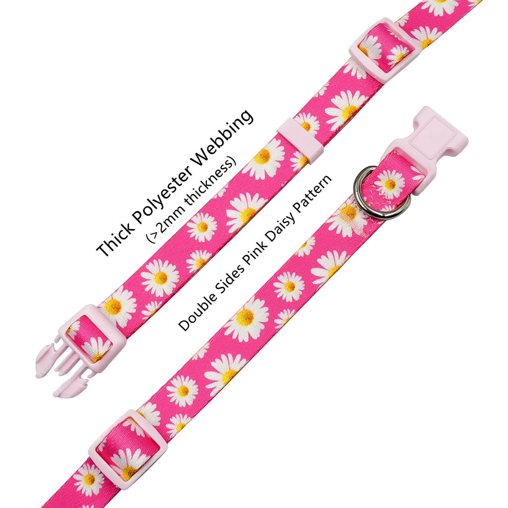 Pink daisy dog outlet collar