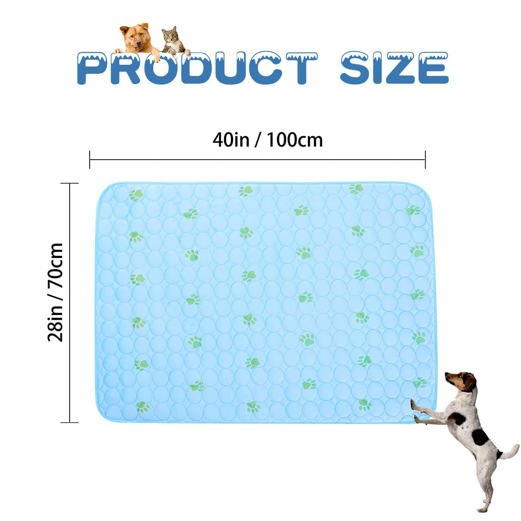 Summer Cooling Mat & Sleeping Pad- Water Absorption Top,Waterproof Bottom,  Materials Safe,Easy Carry, EZ Clean,Keep Cooling for Pets, Kids and