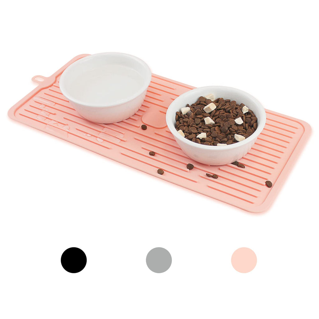 Ptlom Pet Placemat,Dogs Cats Silicone Feed Mats for Food and Water