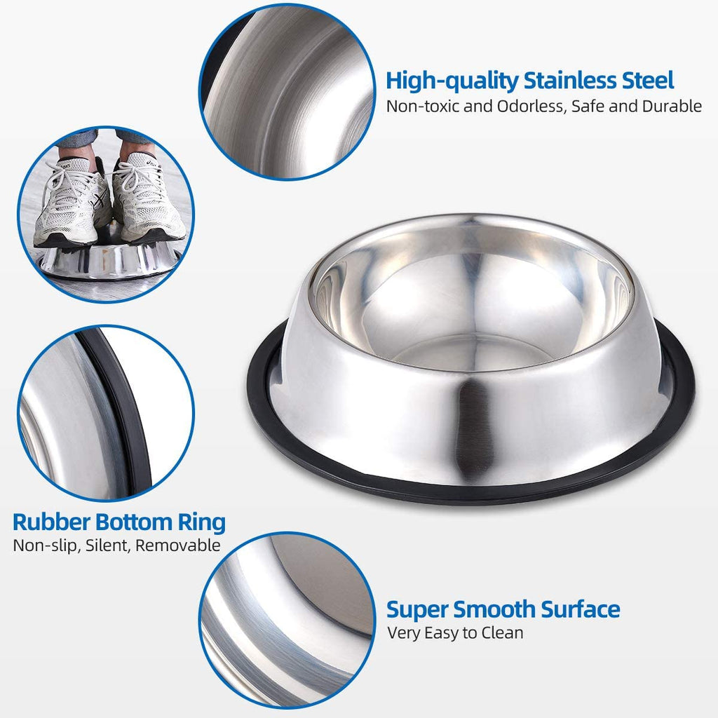 Stainless steel dog outlet food container