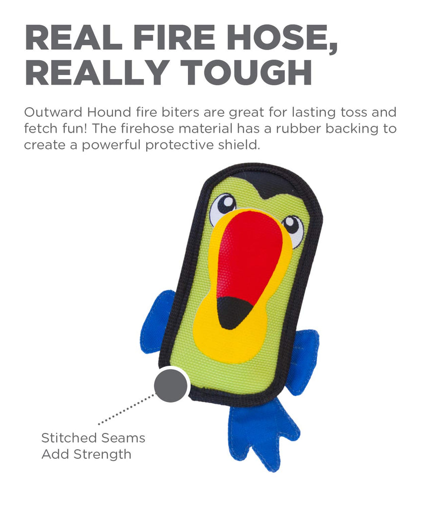 Outward Hound Fire Biterz Toucan Plush Firehose Material