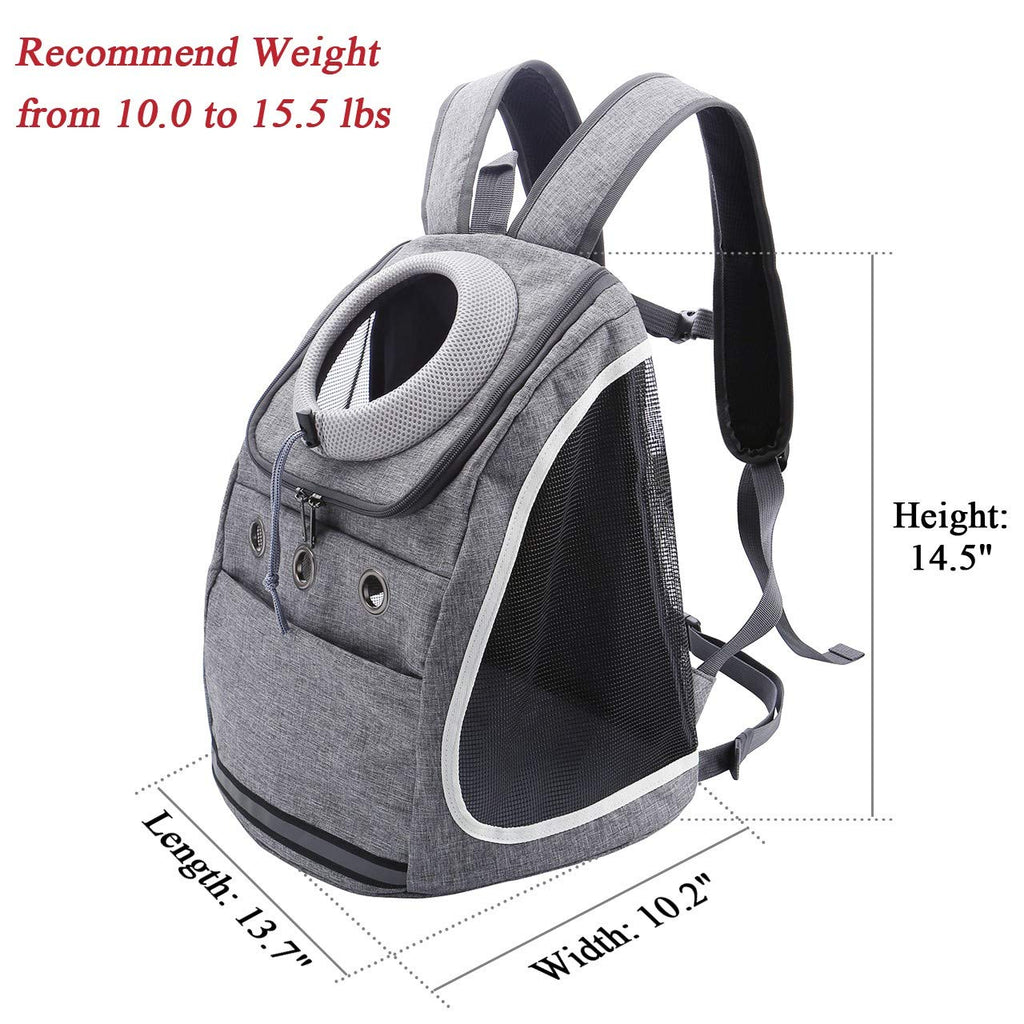 Dog Backpack, Puppy Backpack, Pet Carrier Backpack Small Dog Backpack  Carrier Pet Travel Carrier Dog Front Carrier with Breathable Head Out  Design and