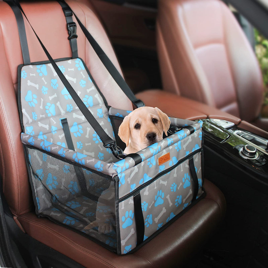 Bygd Pet Dog Booster Seat, with Upgrade Support Rod, Breathable and Foldable Pet Car Basket, Pet Dog Car Portable Seat, Suitable for Small and Medium