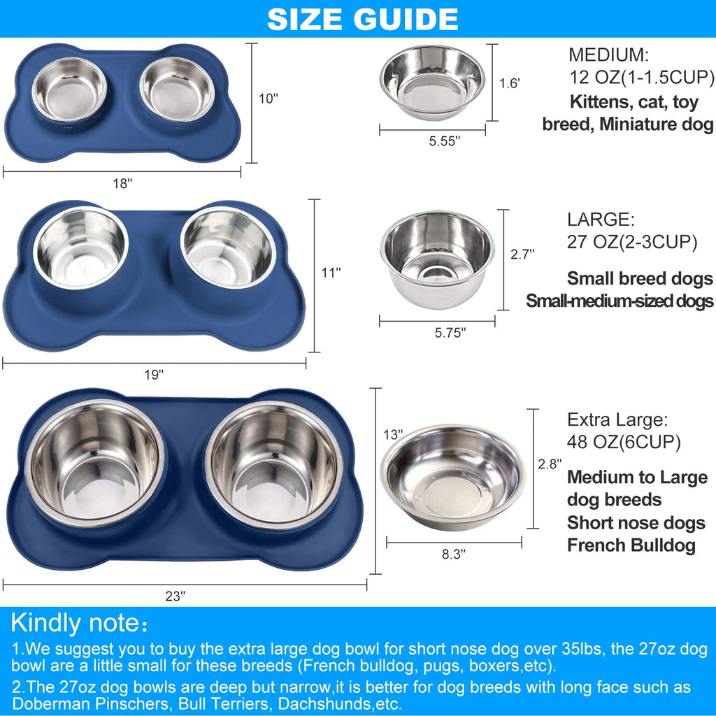 AsFrost Asfrost Dog Food Bowls Stainless Steel Dog Bowls, Food