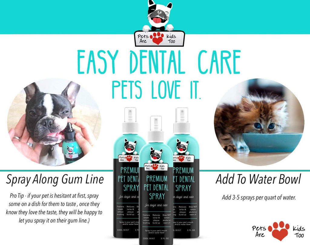 Natural Pet Dental Spray Pet Breath Spray Plaque Tartar No