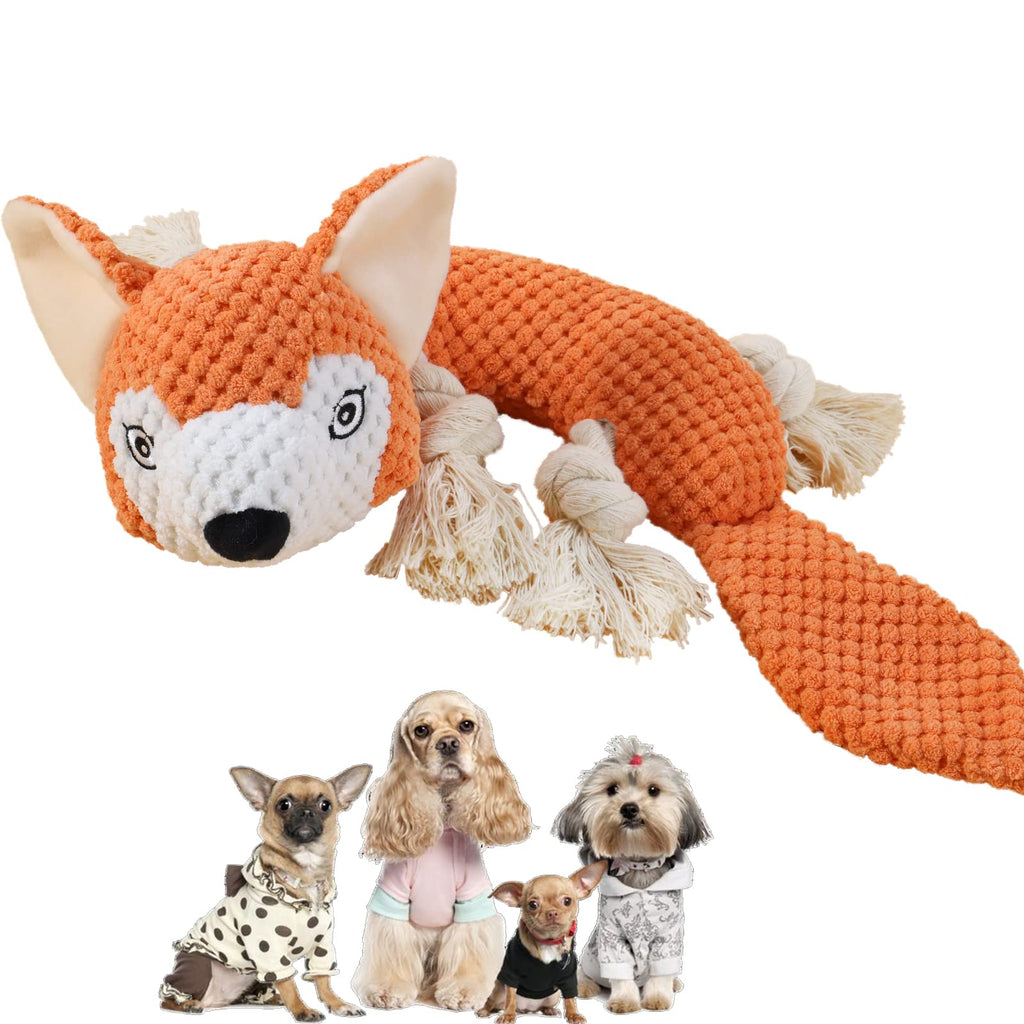 Fox squeaky 2024 dog toy