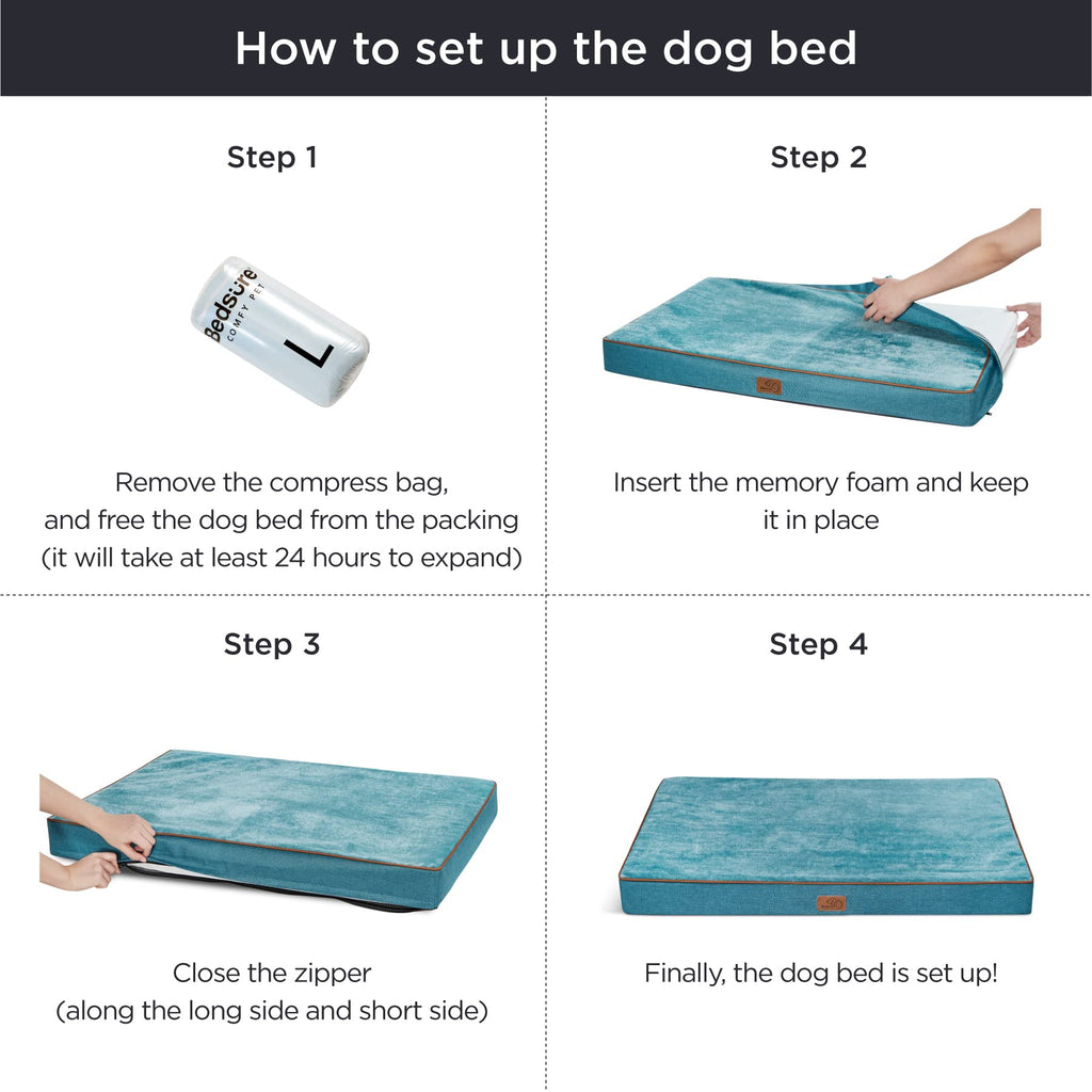 BEDSURE Medium Orthopedic Dog Bed for Medium Dogs - Memory Foam Waterp –  PETOLY