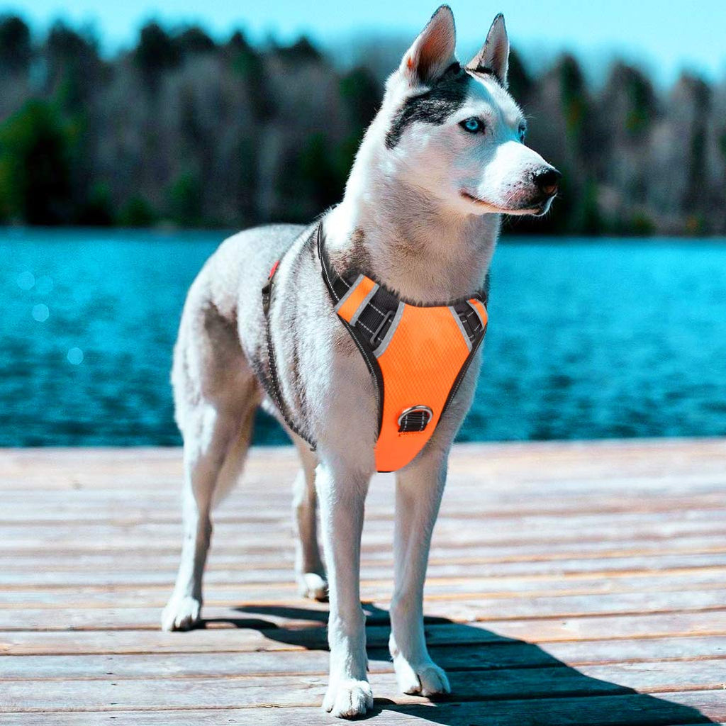 Big dog harness no pull adjustable pet reflective oxford soft vest top for large dogs easy control harness