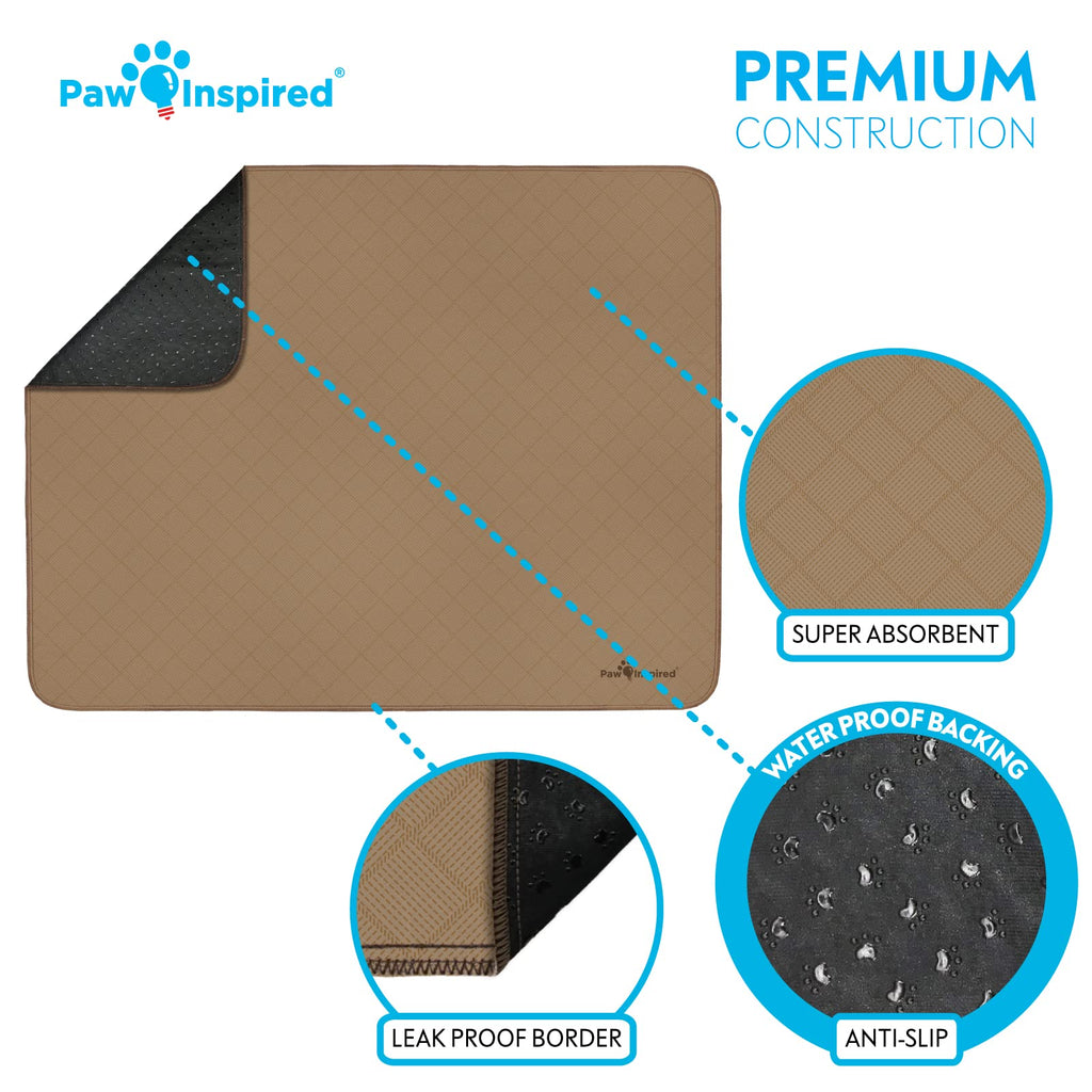 Paw Inspired Washable Pee Pads for Dogs | Reusable Puppy Pads | Waterproof Whelping Pads | Washable Training Pet Pads, Washable