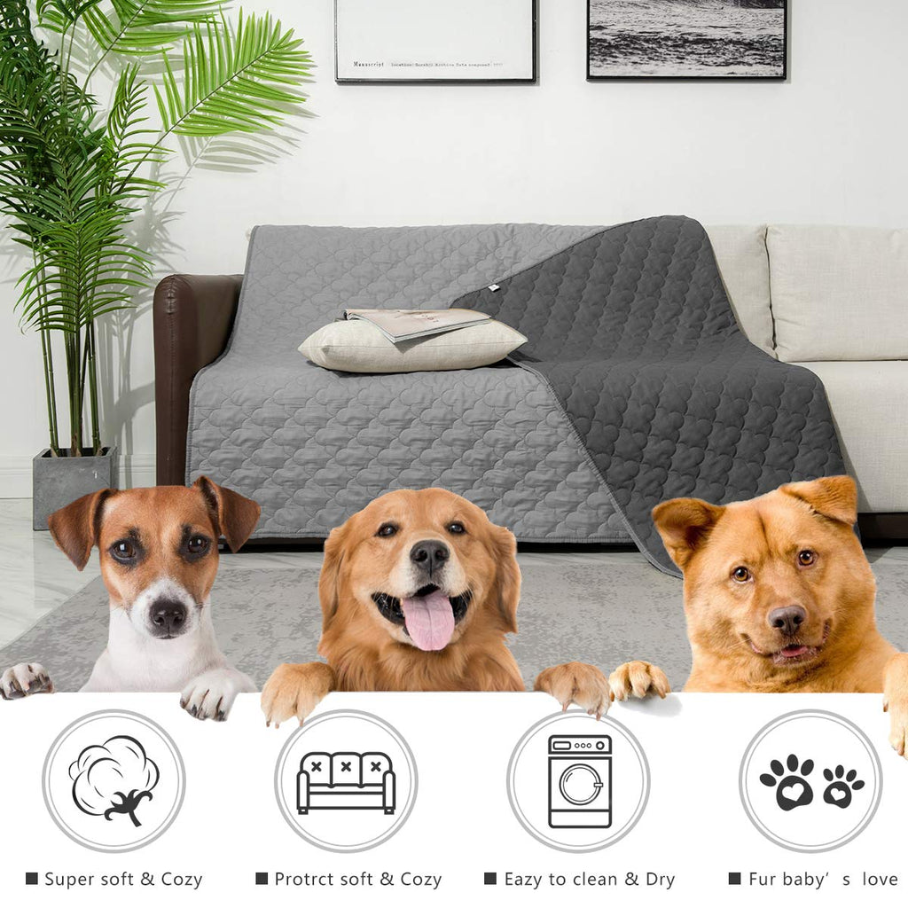 100% Waterproof Dog Bed Cover Furniture Protector Sofa Cover Non-Slip  Washable Reusable Incontinence Bed Underpads for Pets Kids Children Dog