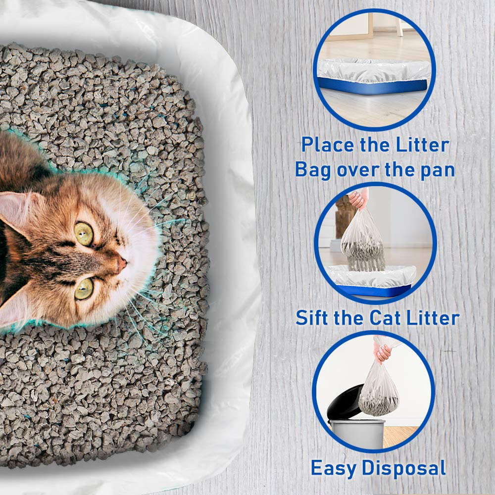 Cat litter box on sale liners with elastic