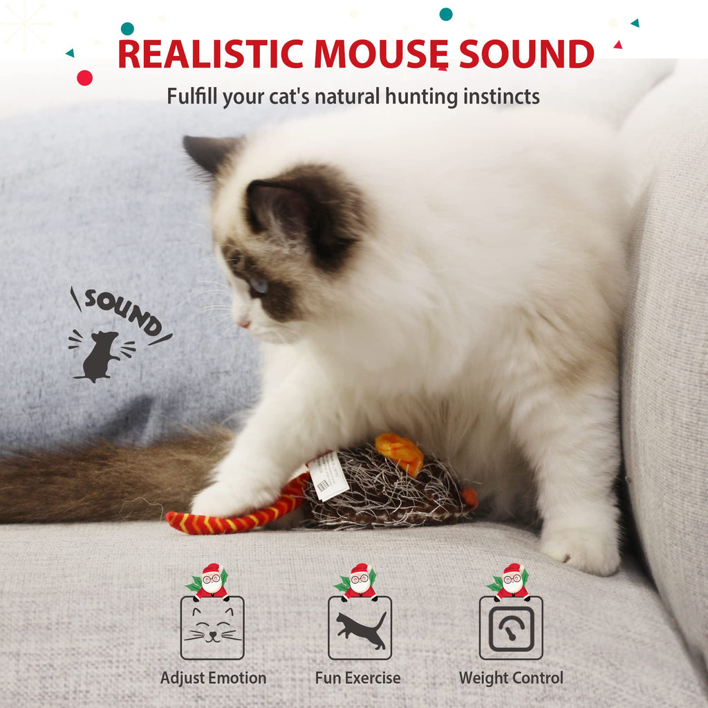 Gigwi Interactive Cat Toy Mouse, Electric Moving Cat Toy with