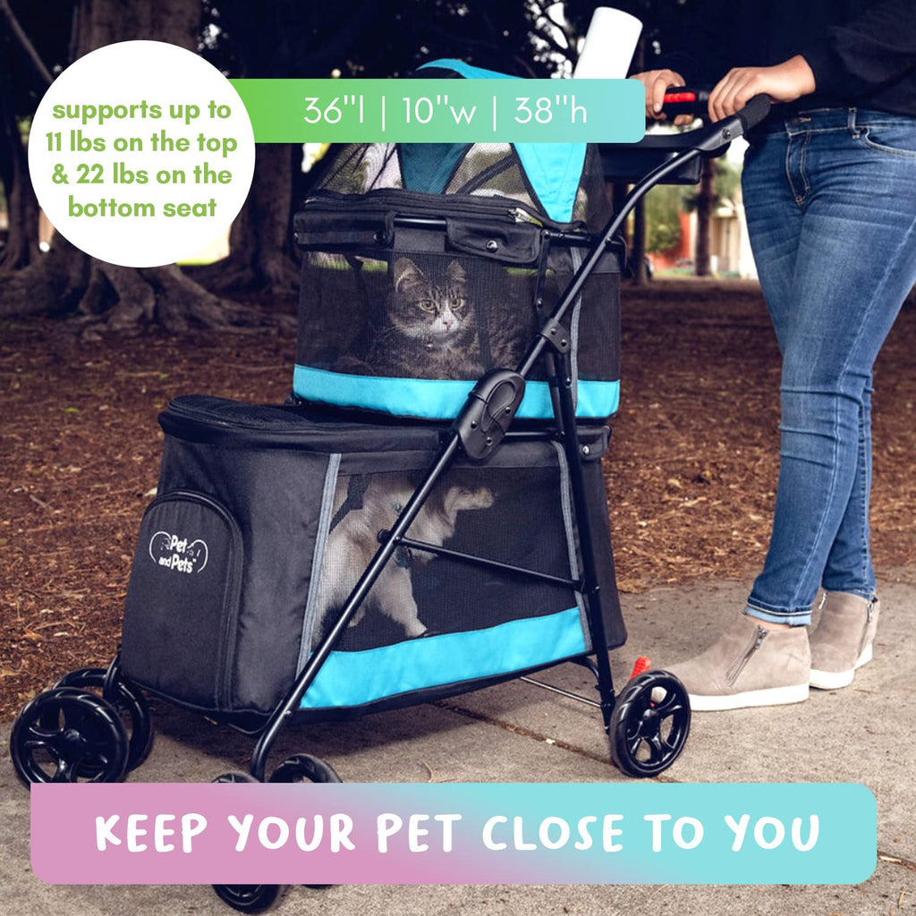 Double decker clearance pet stroller