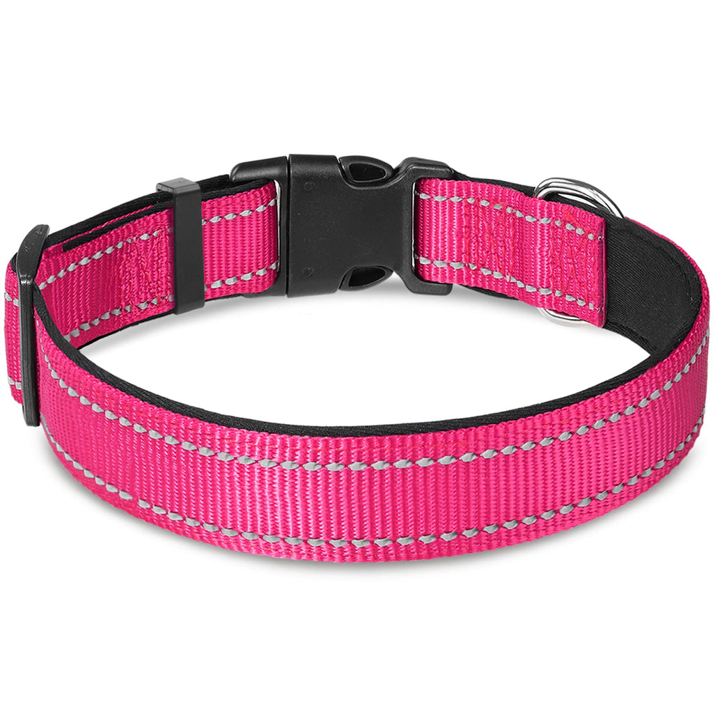 Buy Reflective Dog Collar with Buckle Adjustable Safety Nylon Collars for  Small Medium Large Dogs, Hotpink XS Online at Low Prices in India 