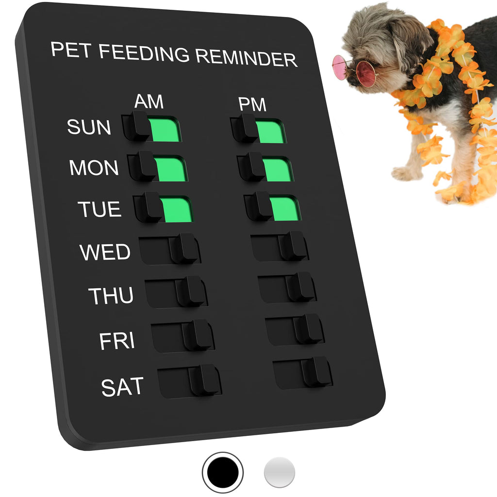 Allinko Dog Feeding Reminder Magnetic Reminder Sticker, AM/PM