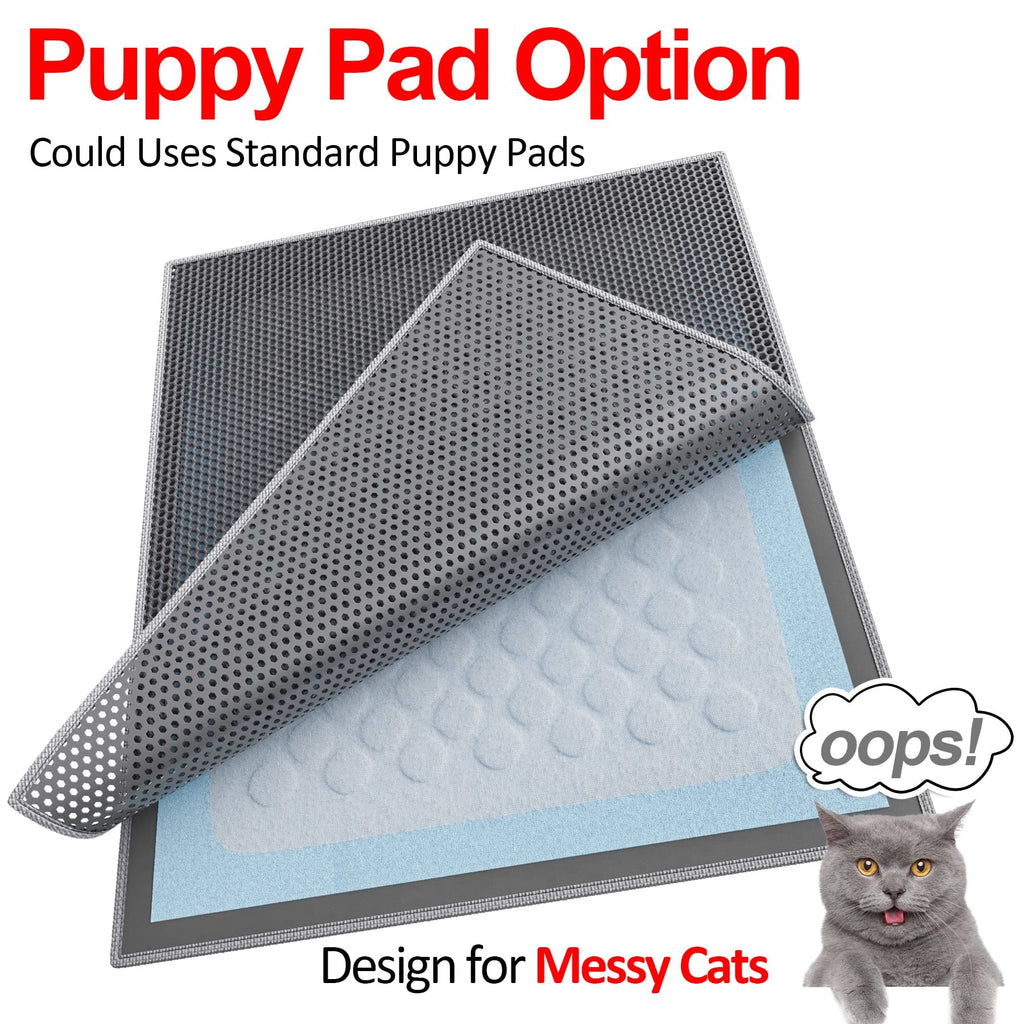 IN STOCK] Cat Litter Mat Grey Trapping for Litter Box, No-Toxic & Large,  Urine & Waterproof, Honeycomb Double Layer Anti Tracking Kitty Mats, No  Phthalate, Washable Easy Clean 