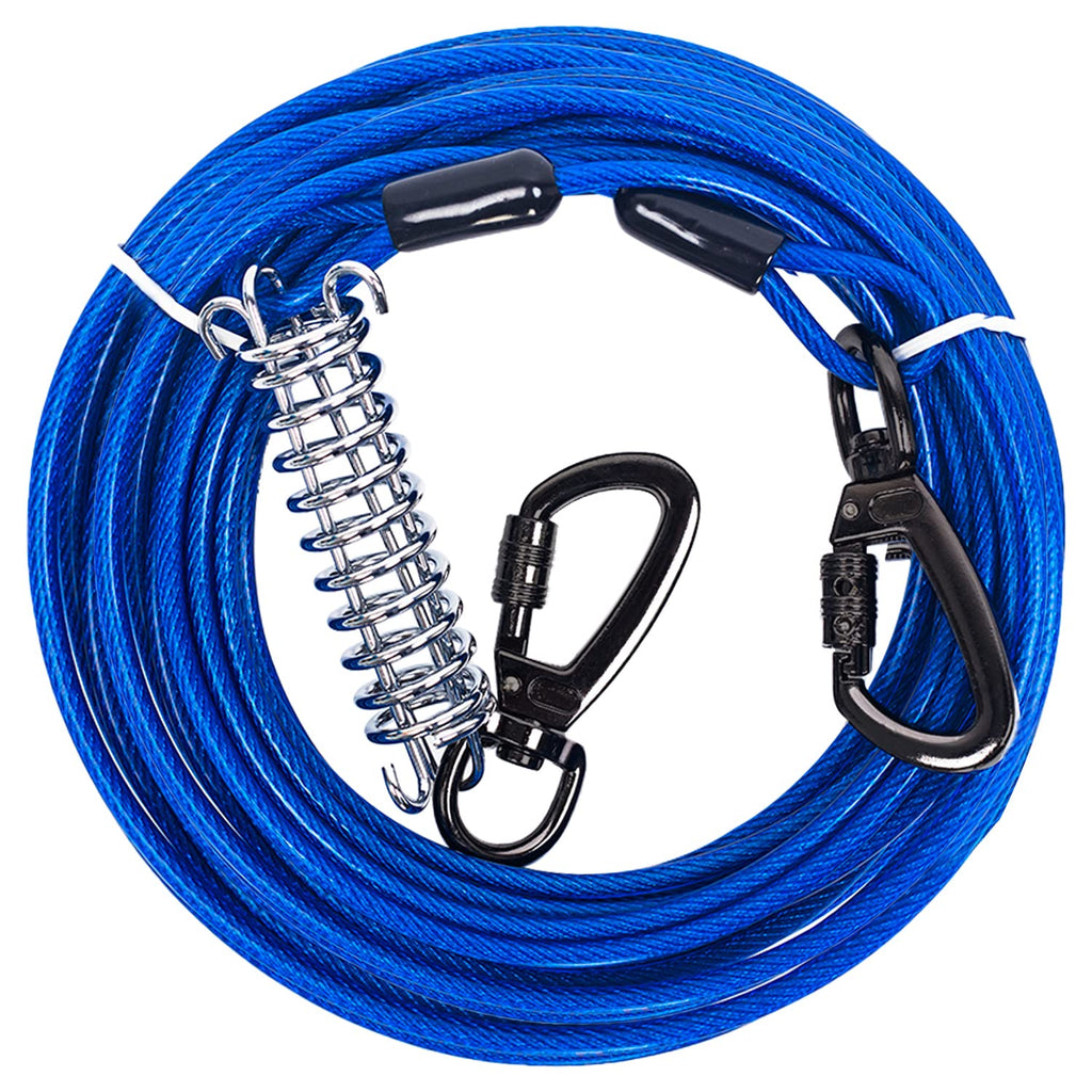 Tie Out Cable for Dogs Outside,30 FT Chew Proof Dog Runner for