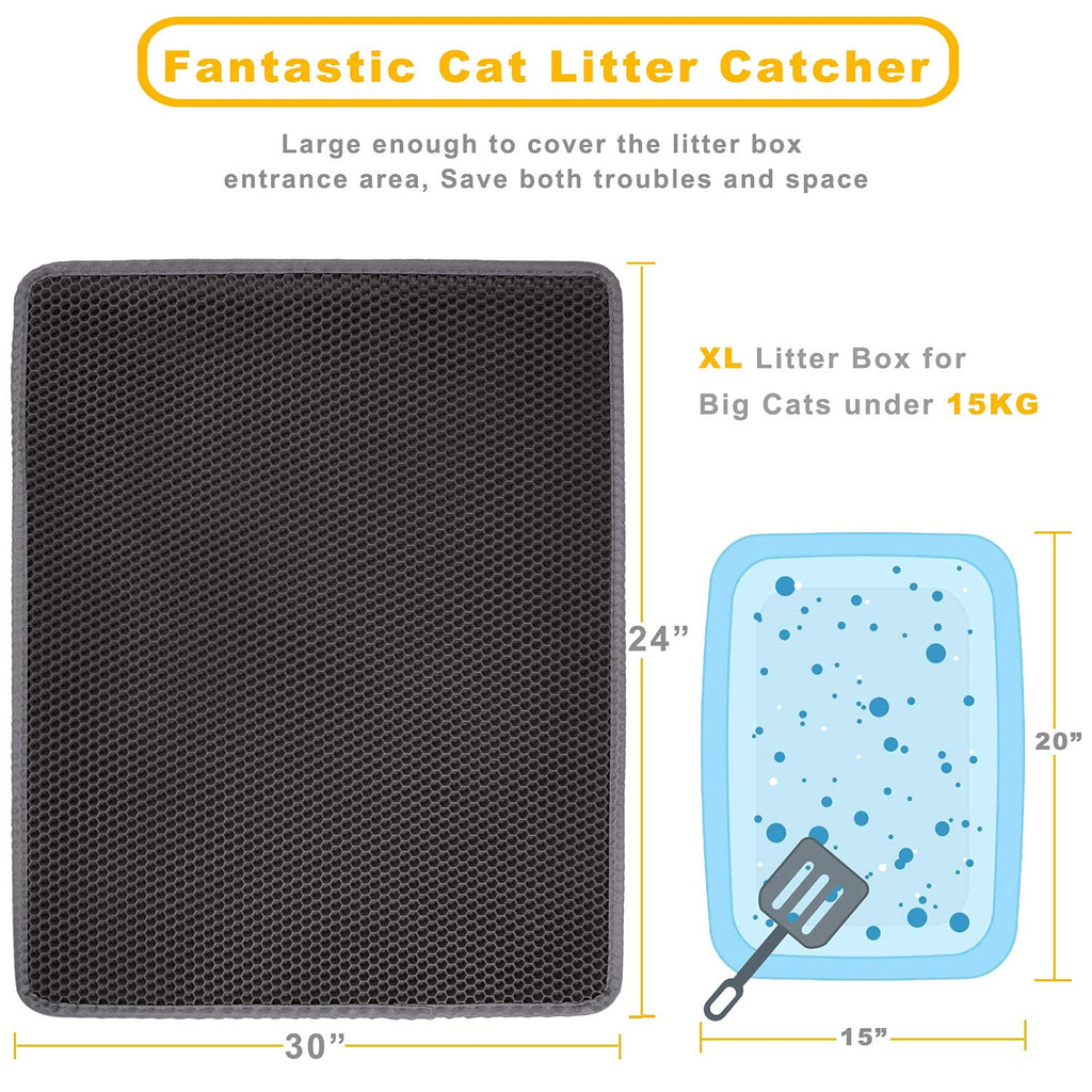 LeToo Cat Litter Mat Trapping for Litter Box, No-Toxic & Super