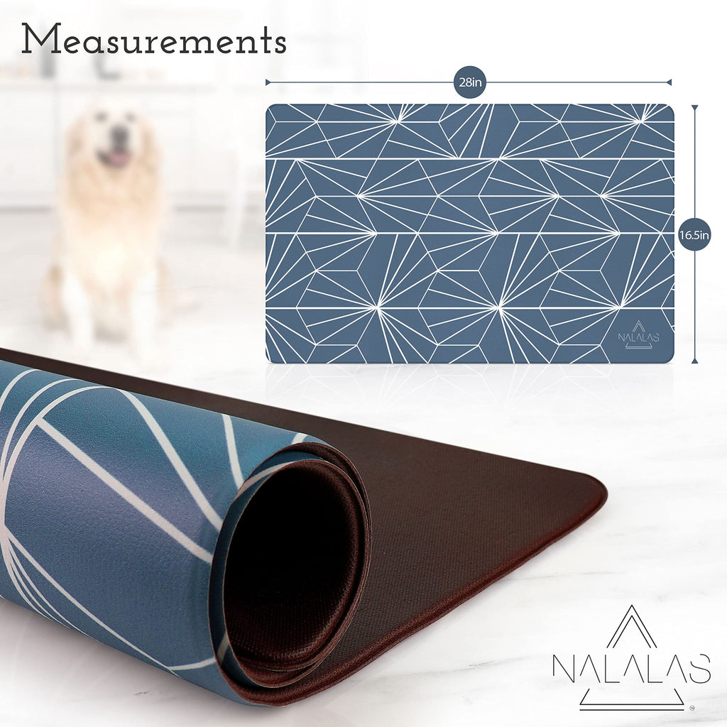 NALALAS Bohemian Large Waterproof Dog Mat Food & Water Pet Food Mat, Floor  Mat Eco-friendly Pet Dog Placemats Pet Bowl Mats 16.5x28 