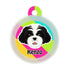 Taggie, Shih Tzu (Black & White) Dog Tag, Circle